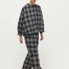aiayu Bluser*Glenn checked wool blouse