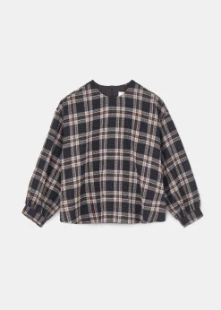 aiayu Bluser*Glenn checked wool blouse