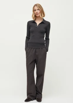 aiayu Bluser*Noa merino wool polo blouse