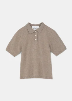 aiayu Bluser | Strik*Vida cashmere polo neck t-shirt