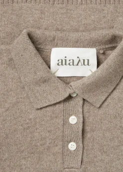 aiayu Bluser | Strik*Vida cashmere polo neck t-shirt